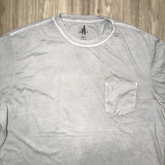 Johnnie-O Gray T Shirt Short Sleeves Crew Neck Pocket Mens 3XLT - Picture 3 of 10
